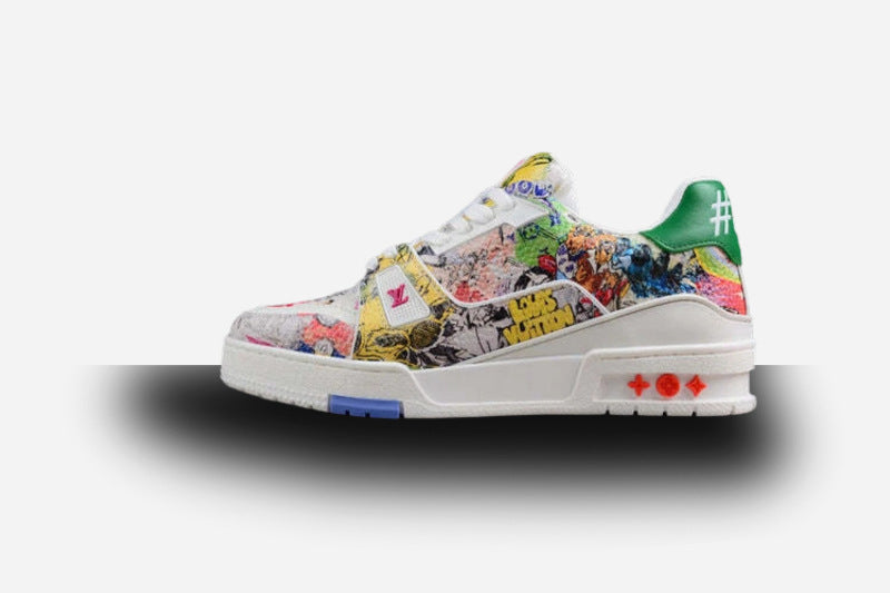 Louis Vuitton Trainer White Comic