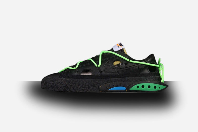 NK Blazer Low X Off White Black/Fluorescent Green