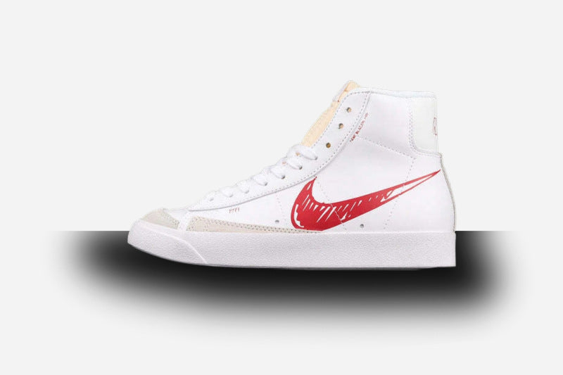 NK Blazer MID Zoom 77 Scribble White/Red-Sail