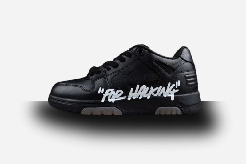 Off-White Out Of Office OOO "For Walking" Low Tops Black White