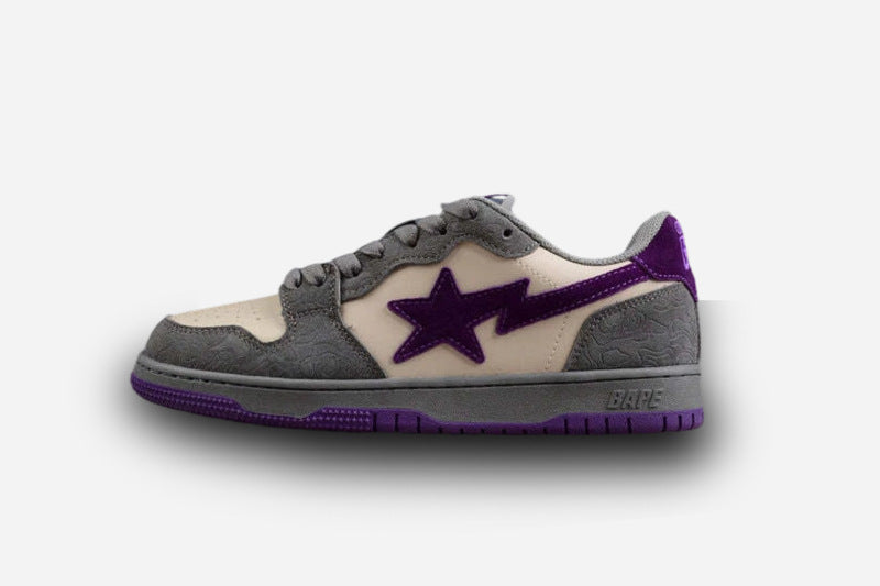 A BATHING APE® Sk8 Court Sta 'Mist Grey Royal Purple'