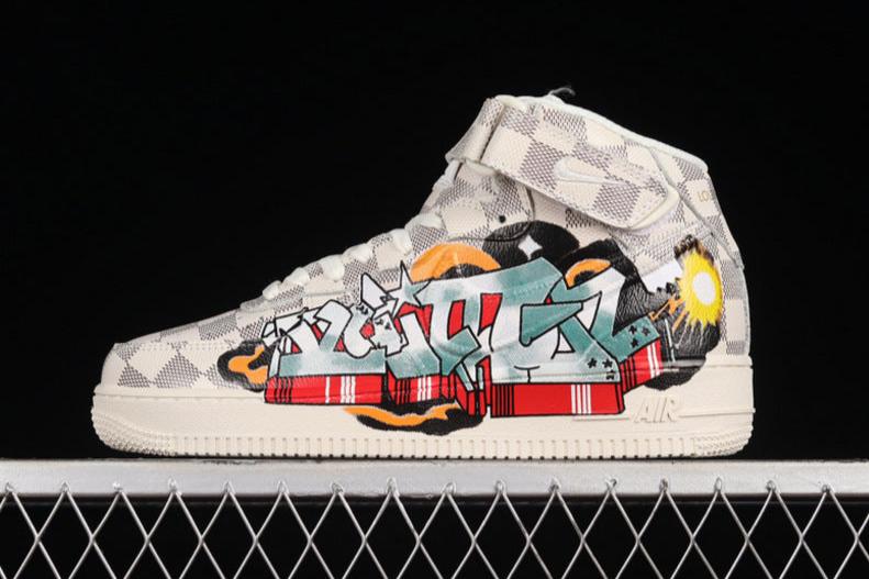Air Force One High X Louis Vuitton White/Light Grey