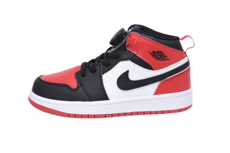 Kids Air Jordan 1 High 'Black White Fire Red'