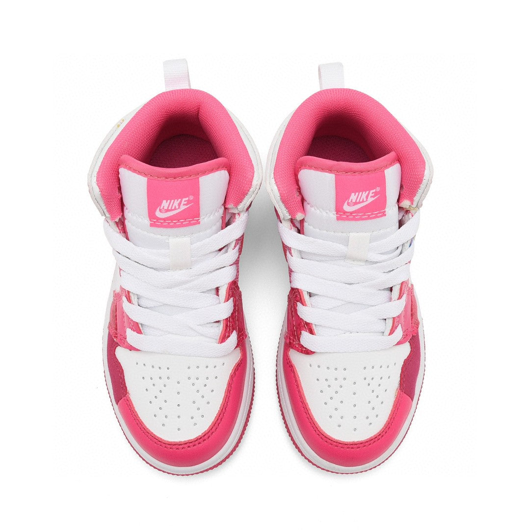 Kids Air Jordan 1 High 'White Triple Pink'