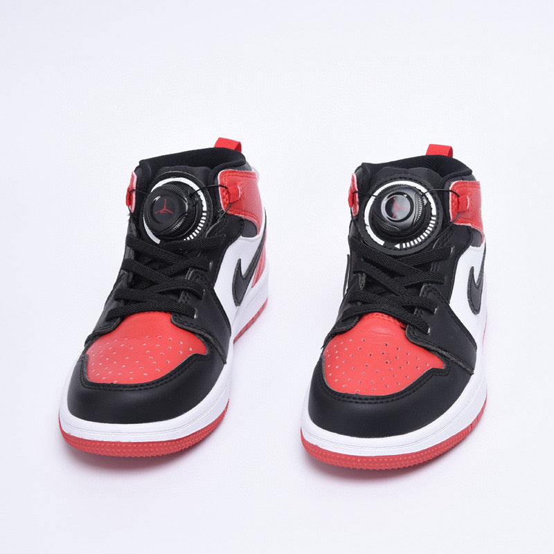 Kids Air Jordan 1 High 'Black White Fire Red'