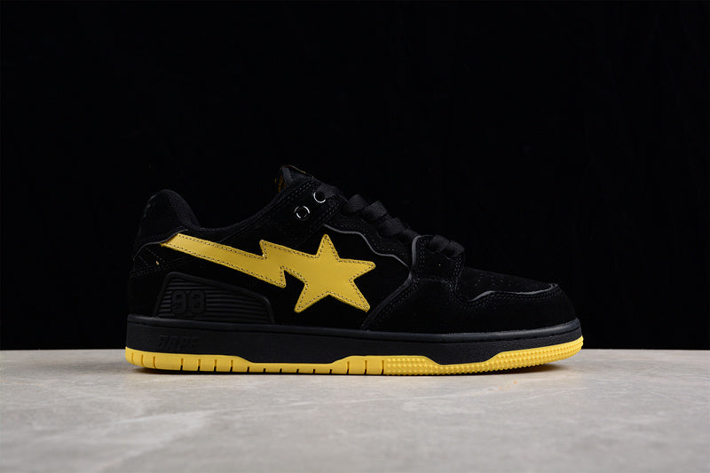 BATHING APE® Sk8 Sta 'Black Electric Yellow'