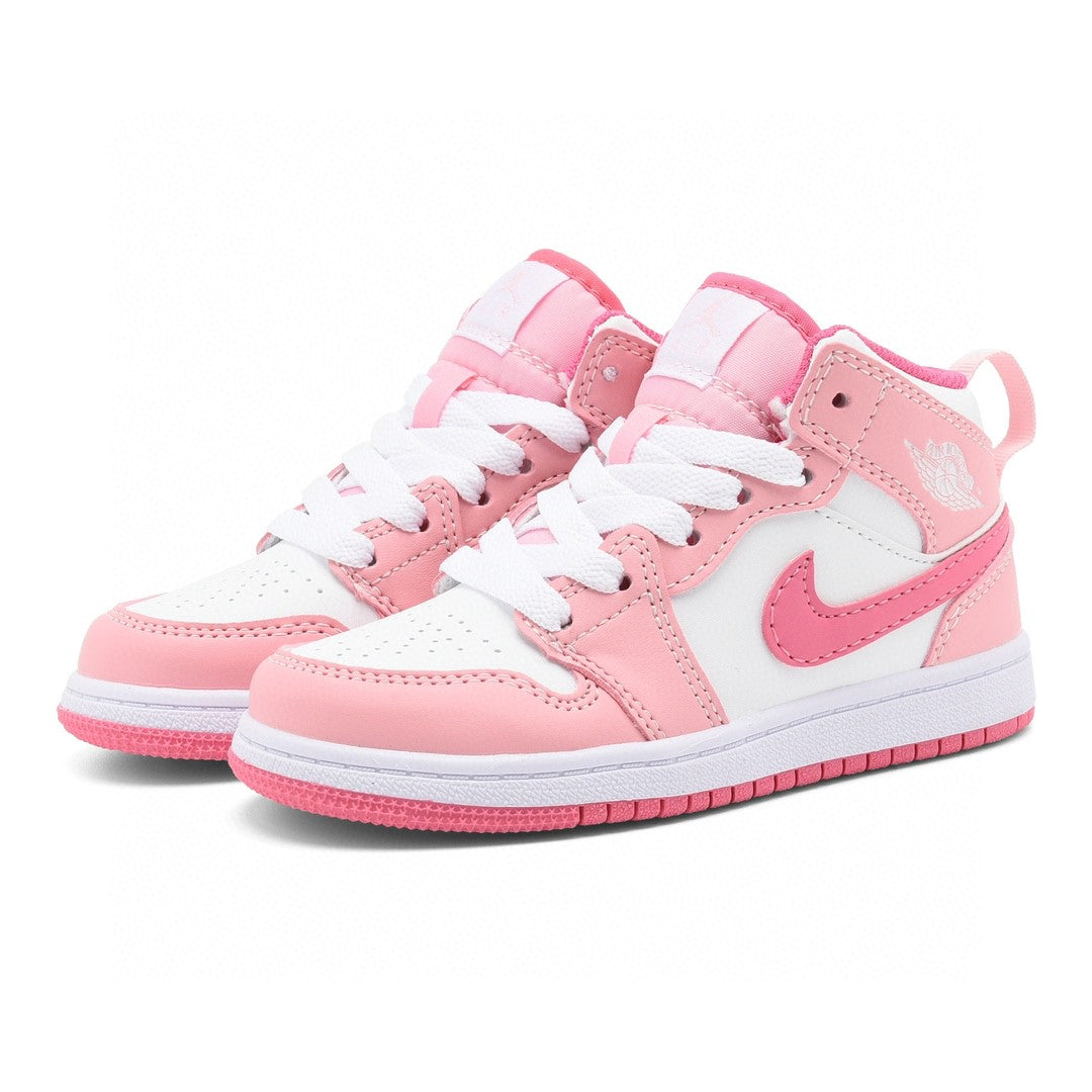 Kids Air Jordan 1 High 'White Light Pink'