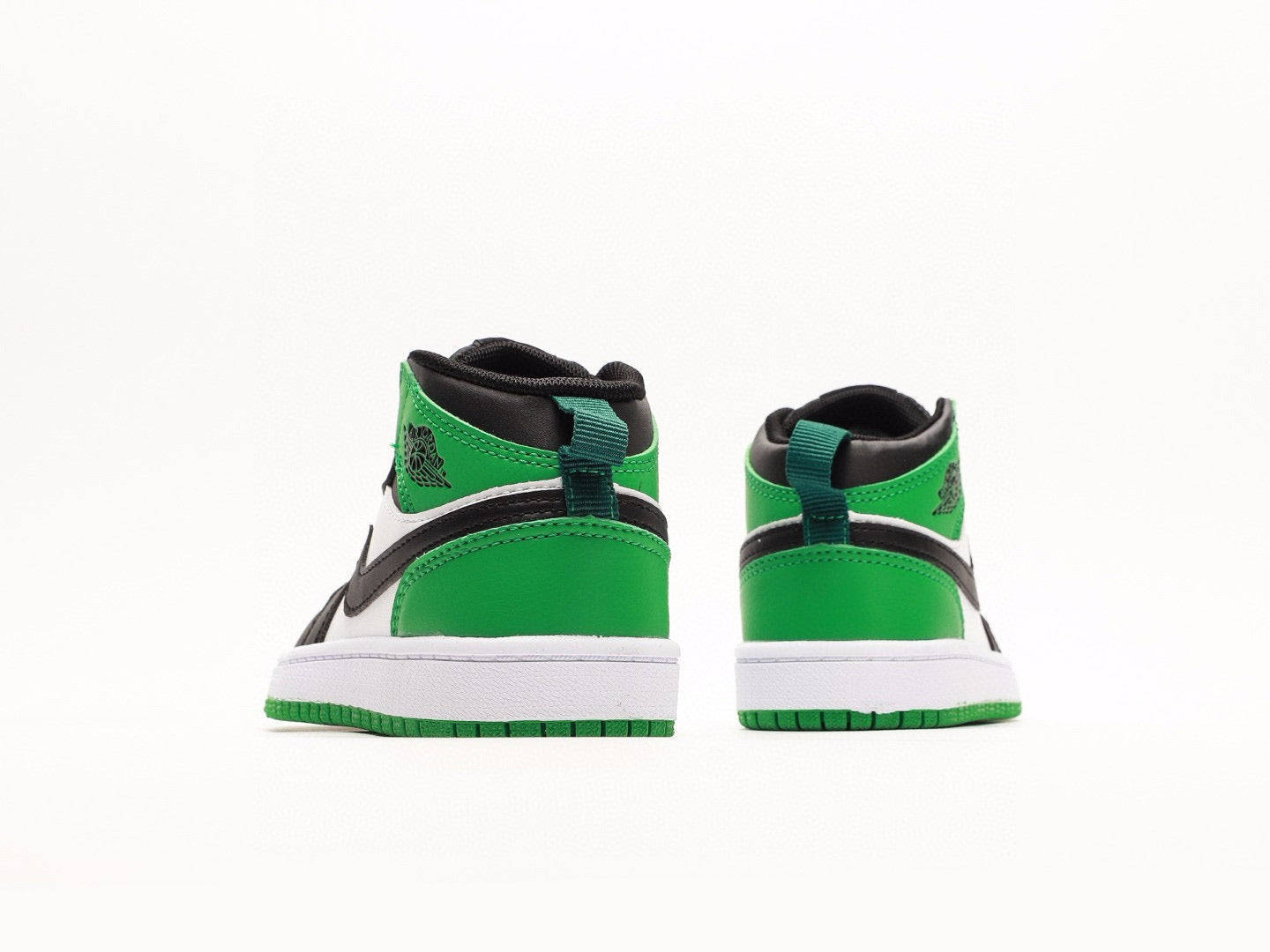 Kids Air Jordan 1 High 'Black White Green'