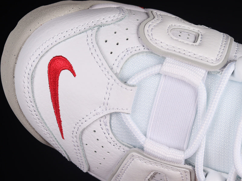 Air More Uptempo White/Grey-University Red