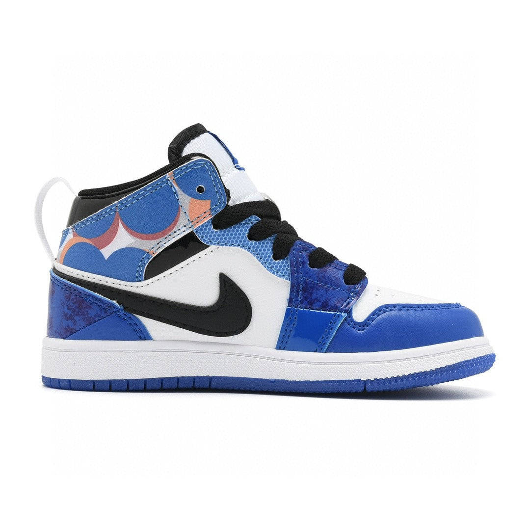 Kids Air Jordan 1 High 'White Triple Blue'