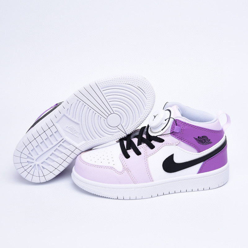 Kids Air Jordan 1 High 'White Light Purple'
