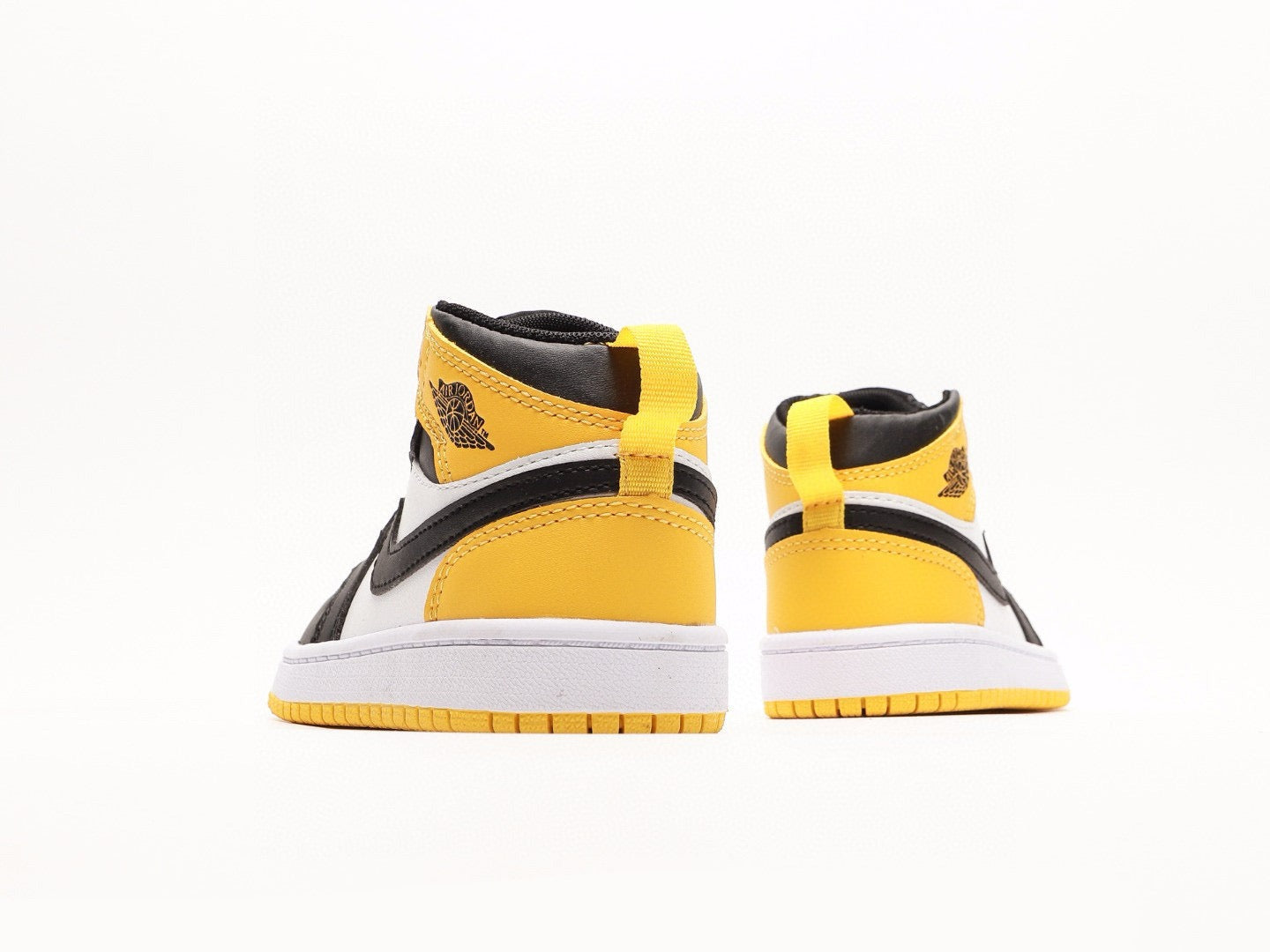 Kids Air Jordan 1 High 'Black White Yellow'
