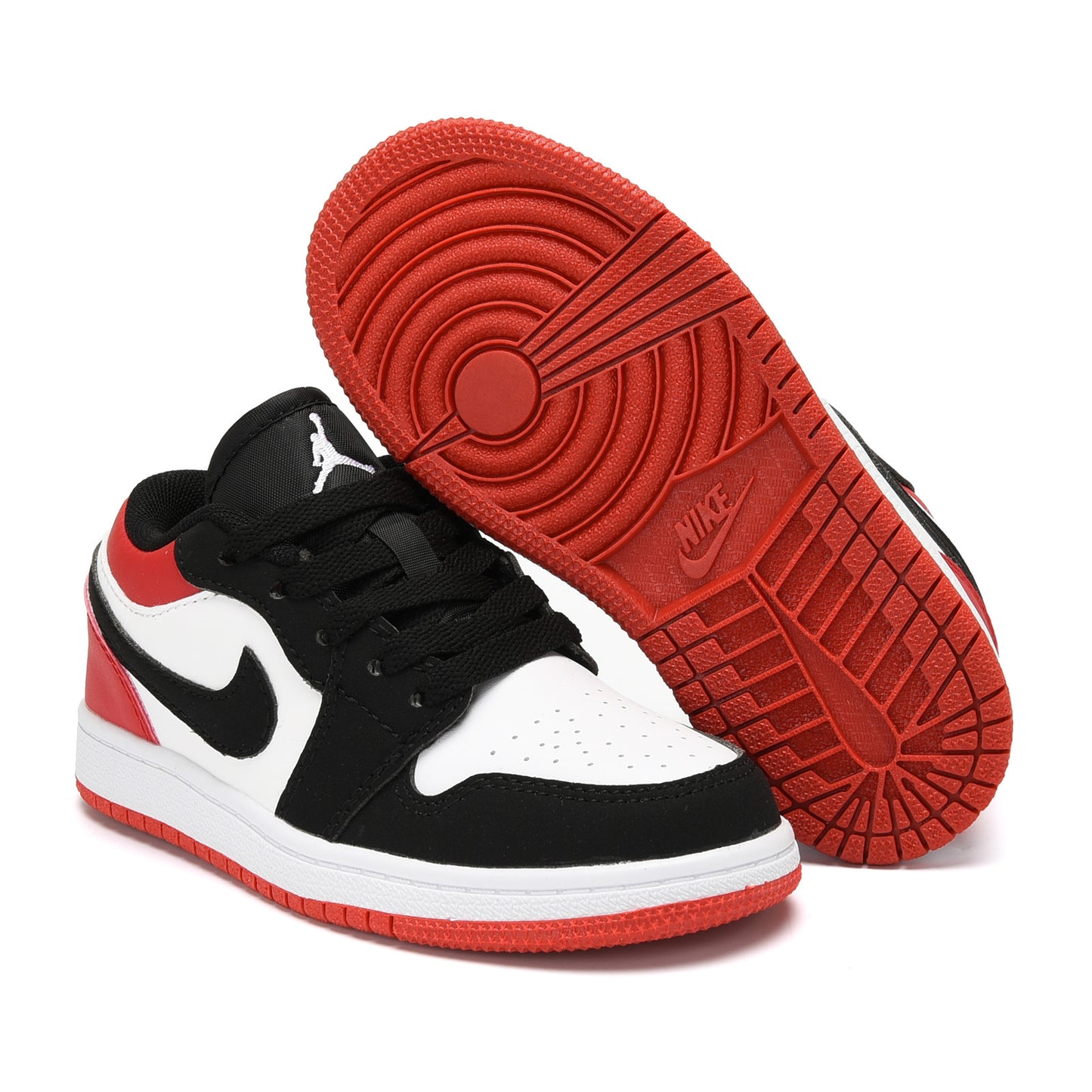 Kids Air Jordan 1 Low 'White Black Red'