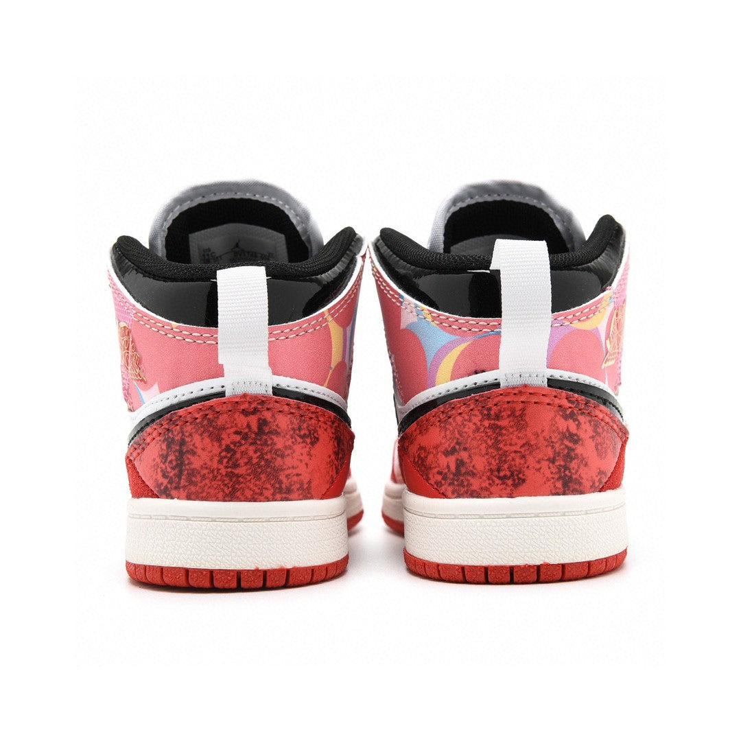 Kids Air Jordan 1 High 'White Triple Red'