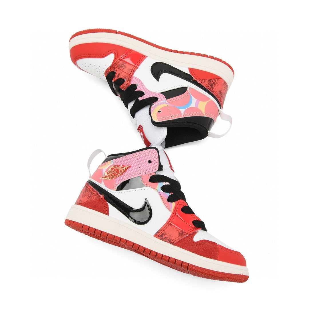 Kids Air Jordan 1 High 'White Triple Red'