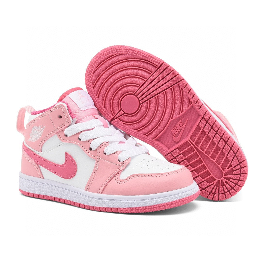 Kids Air Jordan 1 High 'White Light Pink'
