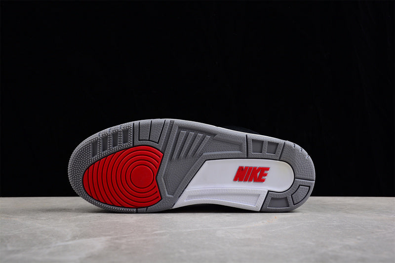 Air Jordan Retro 3 OG 20128 Black/Cement Grey-White-Red