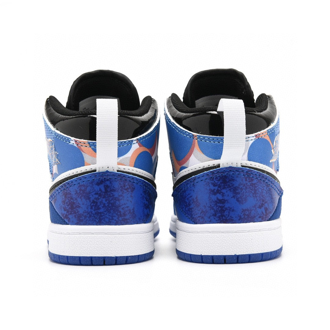 Kids Air Jordan 1 High 'White Triple Blue'