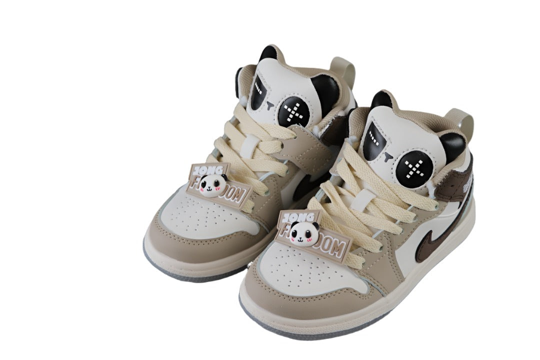 Kids Air Jordan 1 High 'Panda Sail Brown'