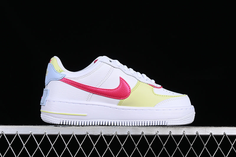 Air Force One Low Shadow White/Pink/Blue-Yellow