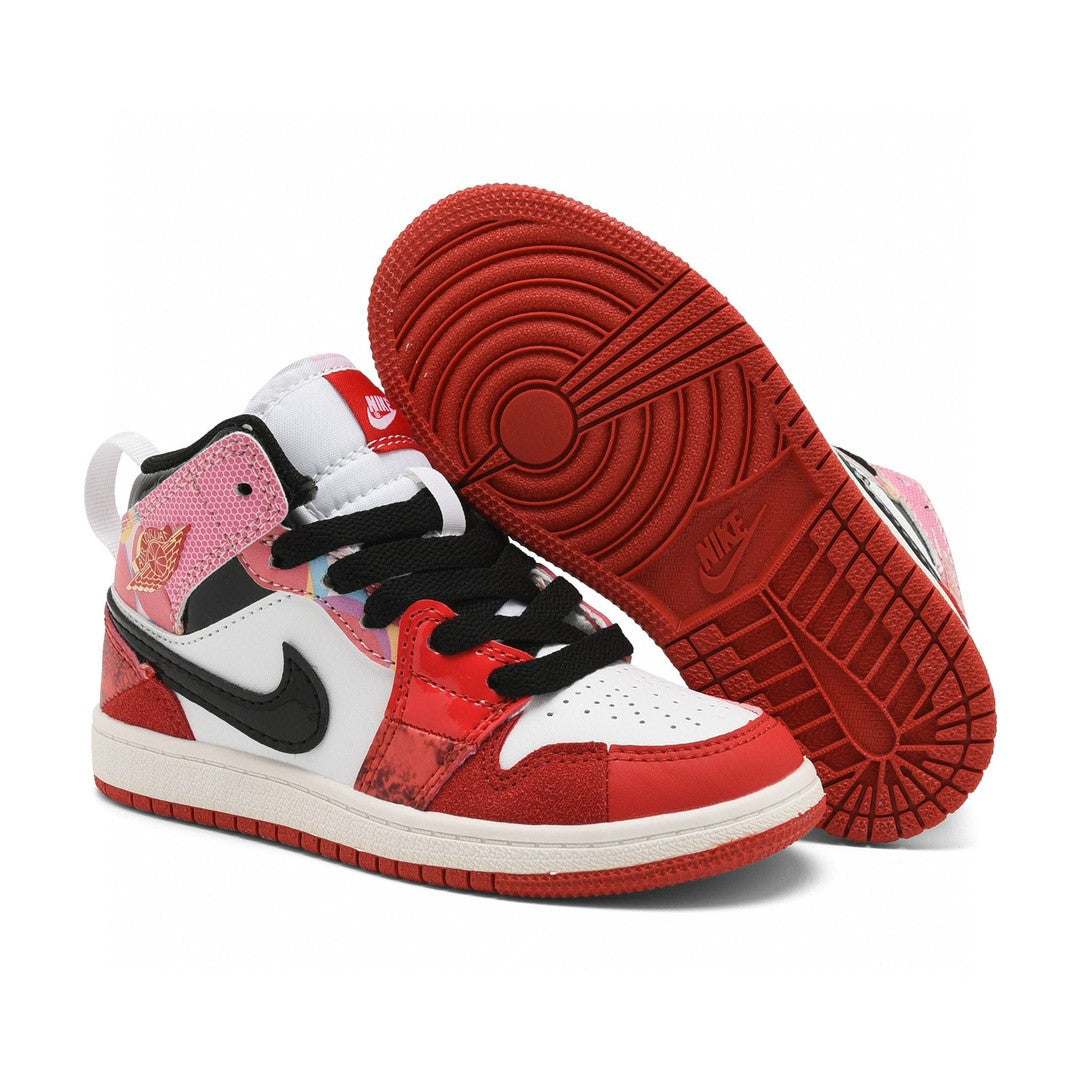 Kids Air Jordan 1 High 'White Triple Red'
