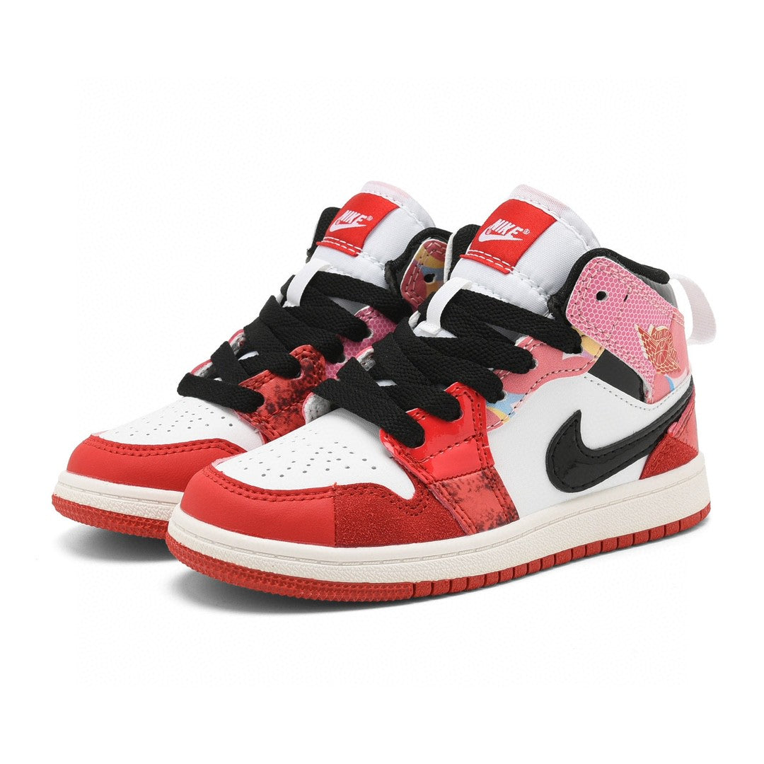 Kids Air Jordan 1 High 'White Triple Red'