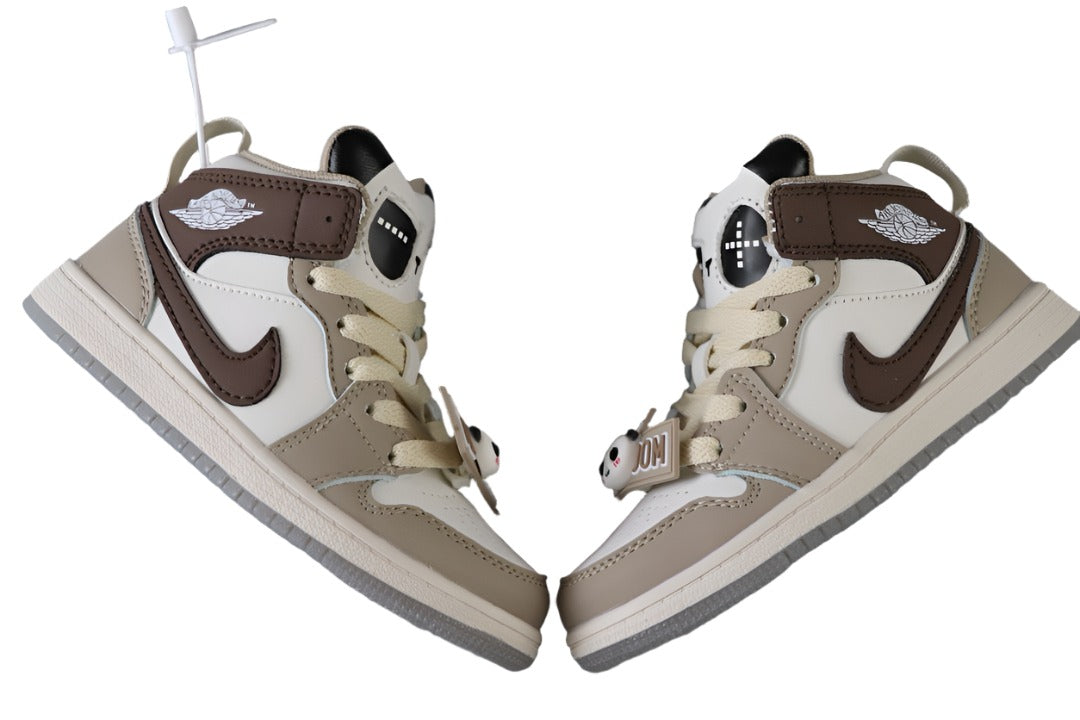 Kids Air Jordan 1 High 'Panda Sail Brown'