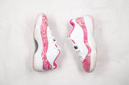 Air Jordan Retro 11 Low Pink Snakeskin/White-Watermelon