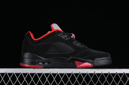Air Jordan Retro 5 Low Black/Gym Red-Metallic Hematite