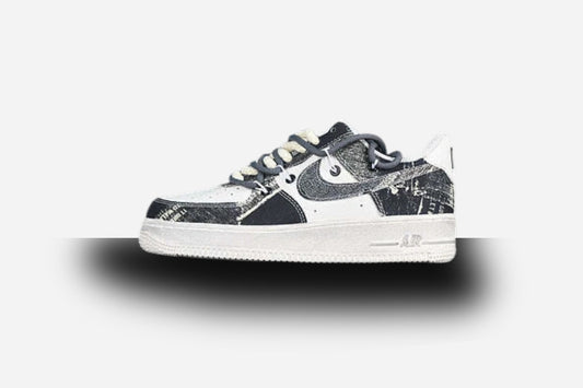 Air Force One Low Black Jeans/White-Grey