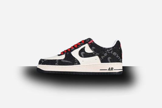 Air Force One Low X Levi's Black Jeans-White