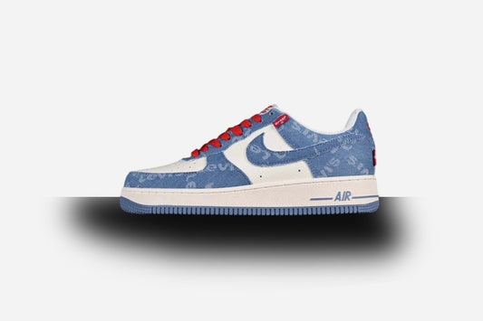 Air Force One Low X Levi's Blue Jeans-White