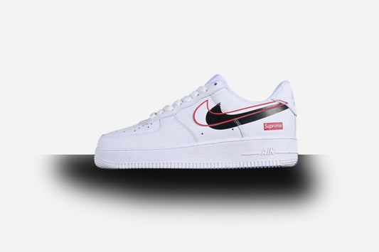Air Force One Low X Supreme White/Black-Red