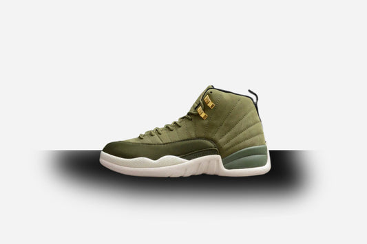 Air Jordan Retro 12 Chris Paul Class Of 2023 Olives Canvas-Black