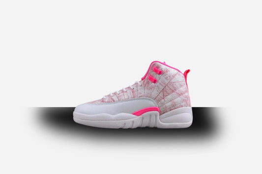 Air Jordan Retro 12 GS White/Artic Punch-Hyper Pink