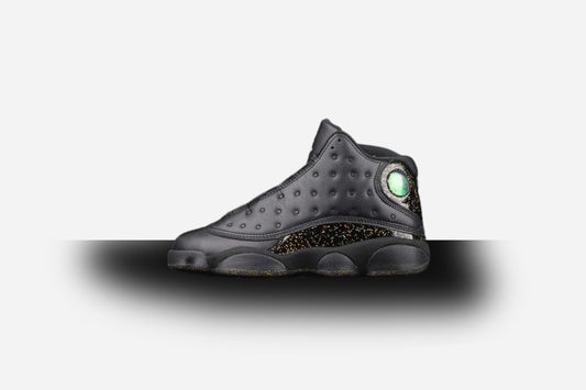Air Jordan Retro 13 GS Glitter Black-Metallic Gold