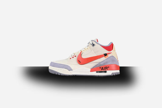Air Jordan Retro 3 X Off White Co Branding Grey/Orange-Yellow