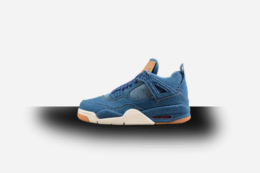 Air Jordan Retro 4 X Levi's Denim Blue Jeans/Sail-Game Red