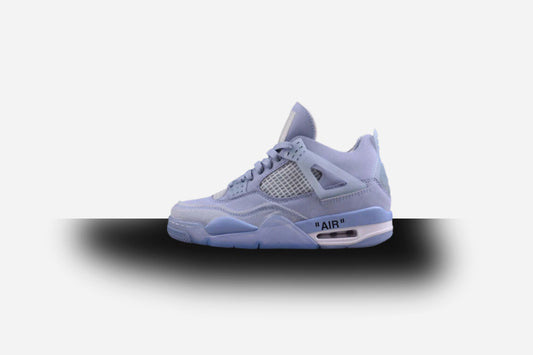 Air Jordan Retro 4 X Off White Cream Sail Ow Blue-White