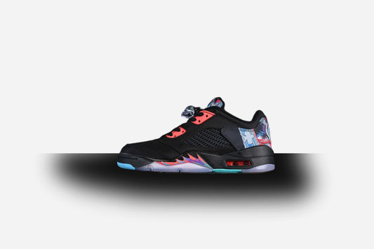 Air Jordan Retro 5 Low Black/Bright Crimson/Beta Blue