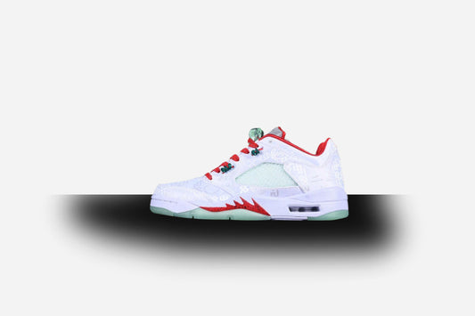 Air Jordan Retro 5 Low Clot White/Green/Red-Grey Special Edition