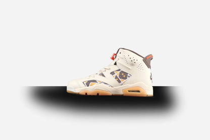 Air Jordan Retro 6 Quai 54 Sail/Total Orange/Gum Light Brown