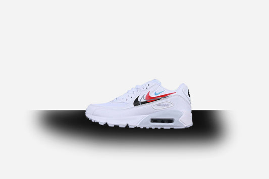 Air Max 90 White/Red-Black-Grey