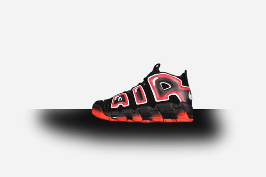 Air More Uptempo 96 Black /Laser Crimson-White