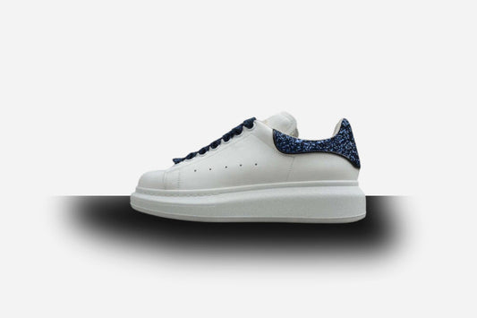 Alexander McQueen Oversized White-Blue Glitter