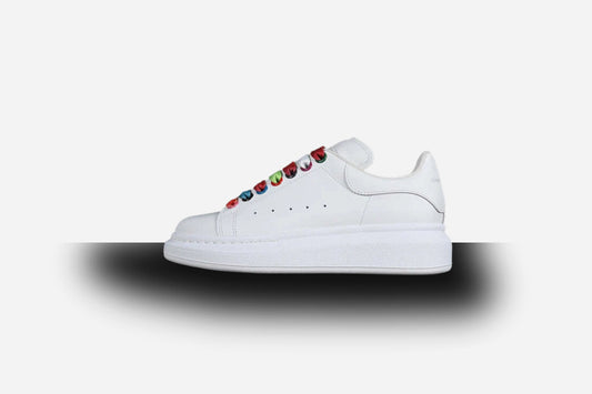 Alexander McQueen Oversized White-Multi-Color Laces