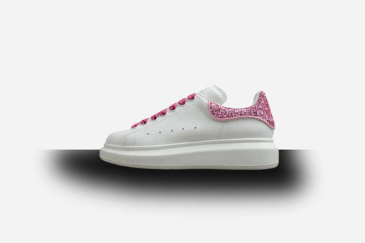 Alexander McQueen Oversized White-Pink Glitter