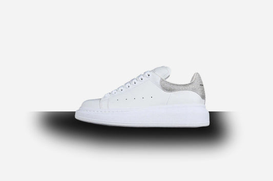 Alexander McQueen Oversized White-Silver Glitter