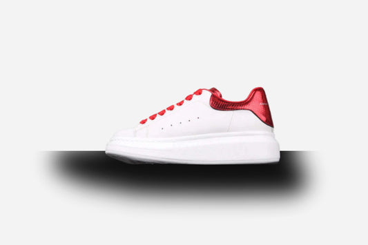 Alexander McQueen Oversized White-Snake Skin Red