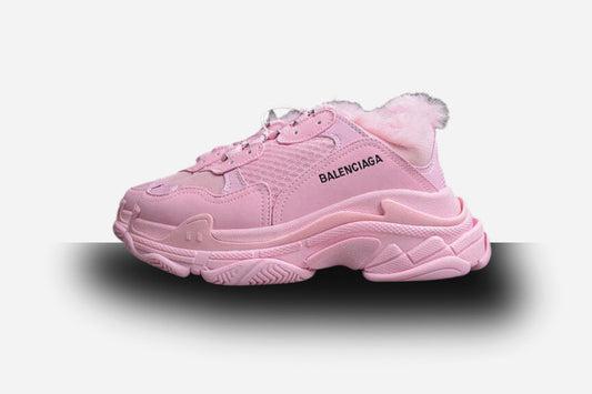 Balenciaga Triple S 'Faux Fur-Pink'
